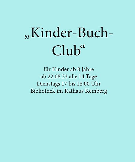 Kinder Buch Club 2023